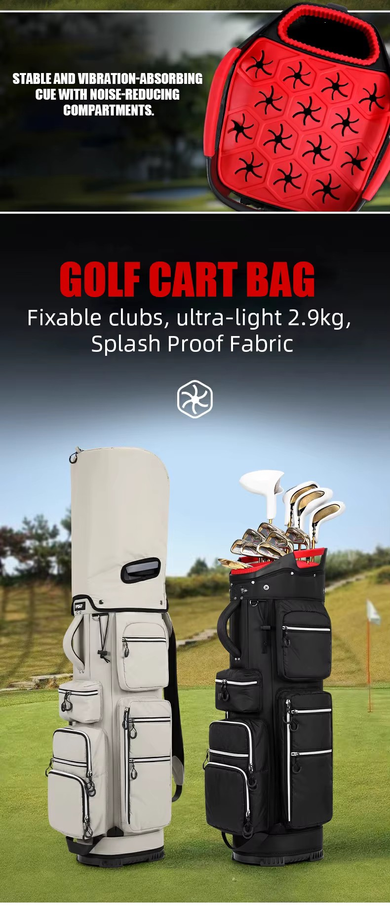 WanderS Oem Brand Manufacturer Factories Customized Lightweight Golf Cart Bag by WanderS