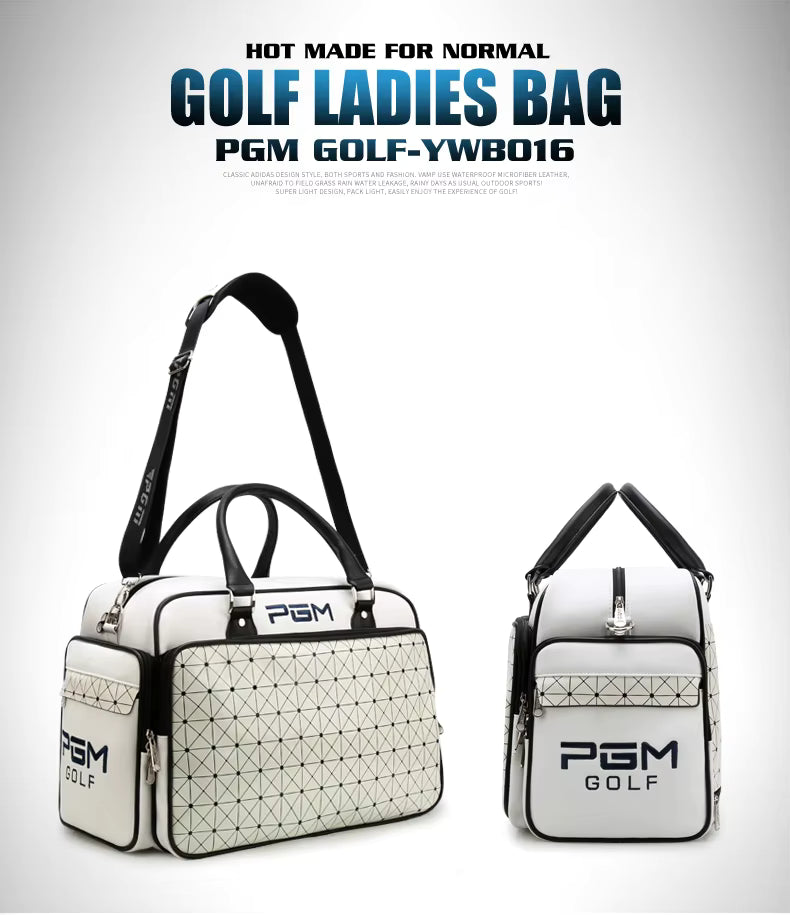 WanderS Pu Golf Boston Bag Large Volume Waterproof Boston Clothing Bag