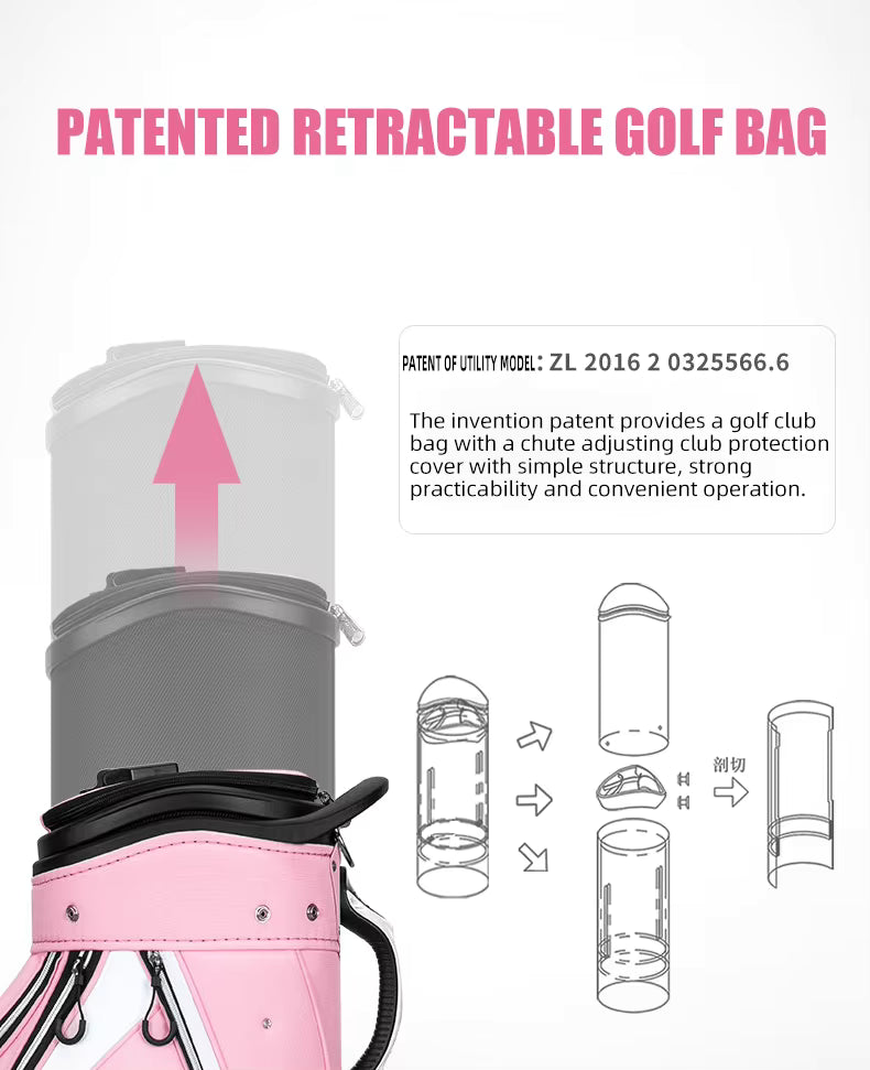 WanderS Cute Golf Bag Female Golf Travel Bag Pink Golf Bags With Wheel