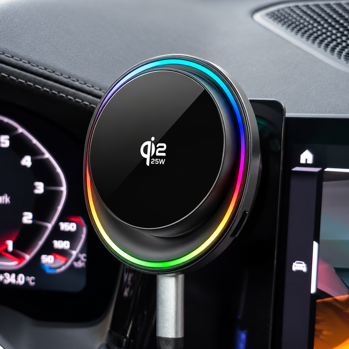 Wanders Qi2.2 25W Air-Cooled Magnetic Car Wireless Charger With Aluminum Alloy Frame