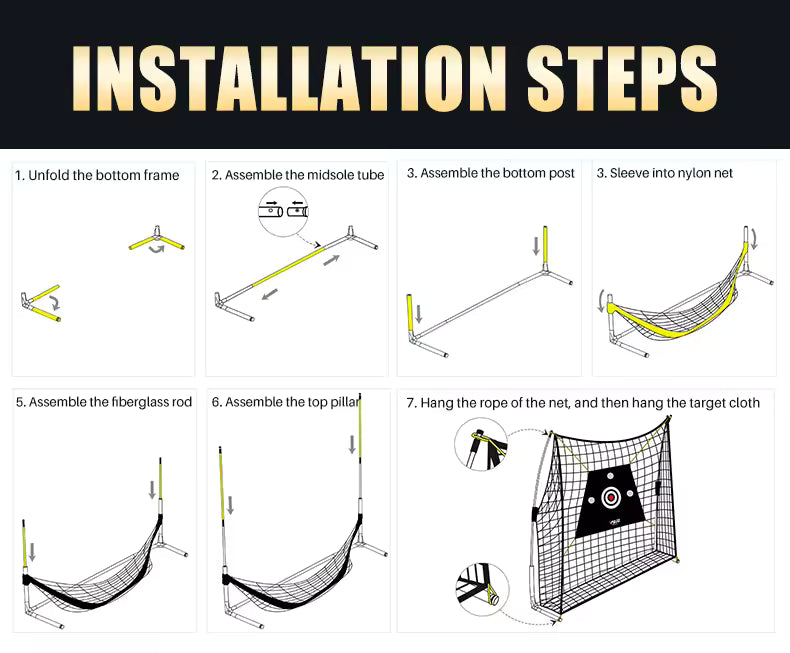 WanderS Golf Hitting Simulator Net Target Outdoor Practice Golf Chipping Net