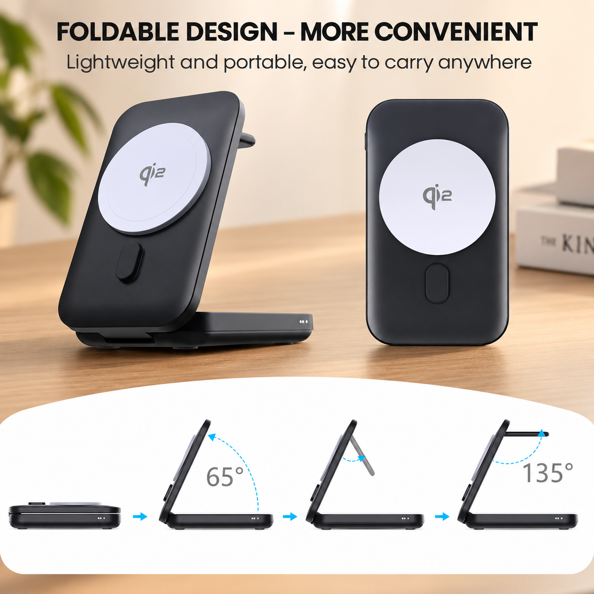 WanderS 10000mAh 3-in-1 Foldable MagSafe Power Bank