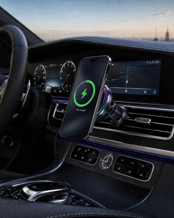 WanderS Semiconductor-Cooled Car Wireless Tempered glass face Charger