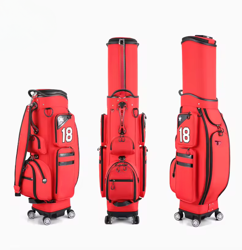 WanderS Whosale Golf Bag Waterproof Custom Logo Nylon Golf Bag With Wheels