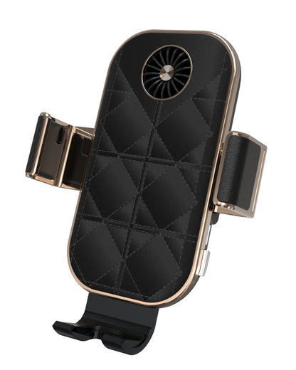 WanderS 15W Dual-Coil Cooling Fan Car Wireless Charger