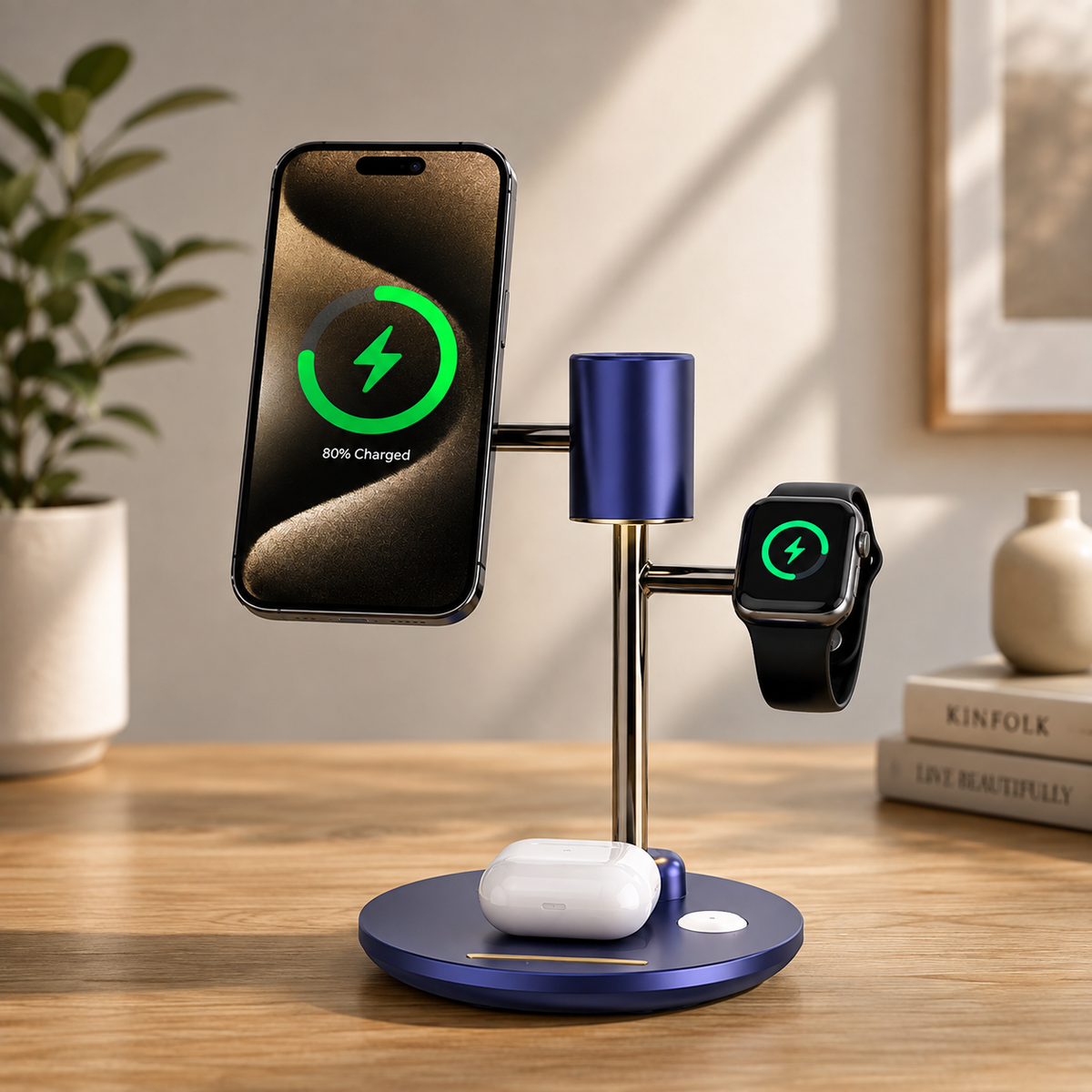 WanderS 4-in-1 Qi2 15W Cooling Wireless Charger