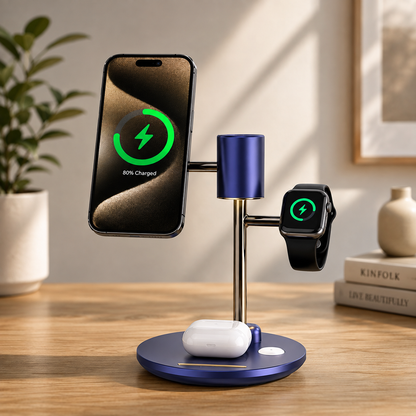 WanderS 4-in-1 Qi2 15W Cooling Wireless Charger