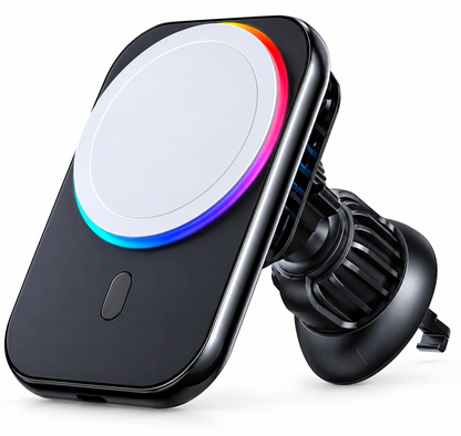 WanderS Qi2 15W Cooling Car Wireless Charger Silicone Face cover with LED