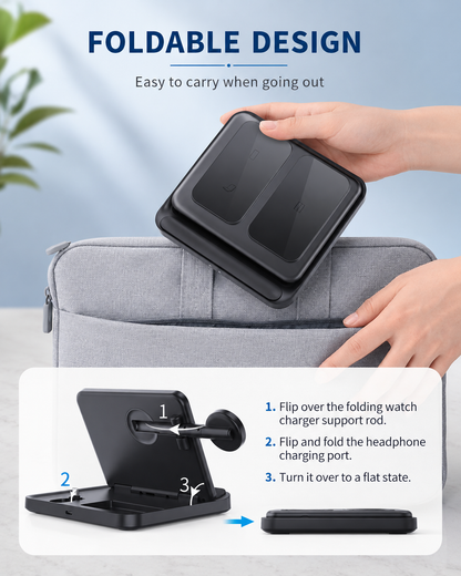 WanderS Apple 3-in-1 Foldable Wireless Charger