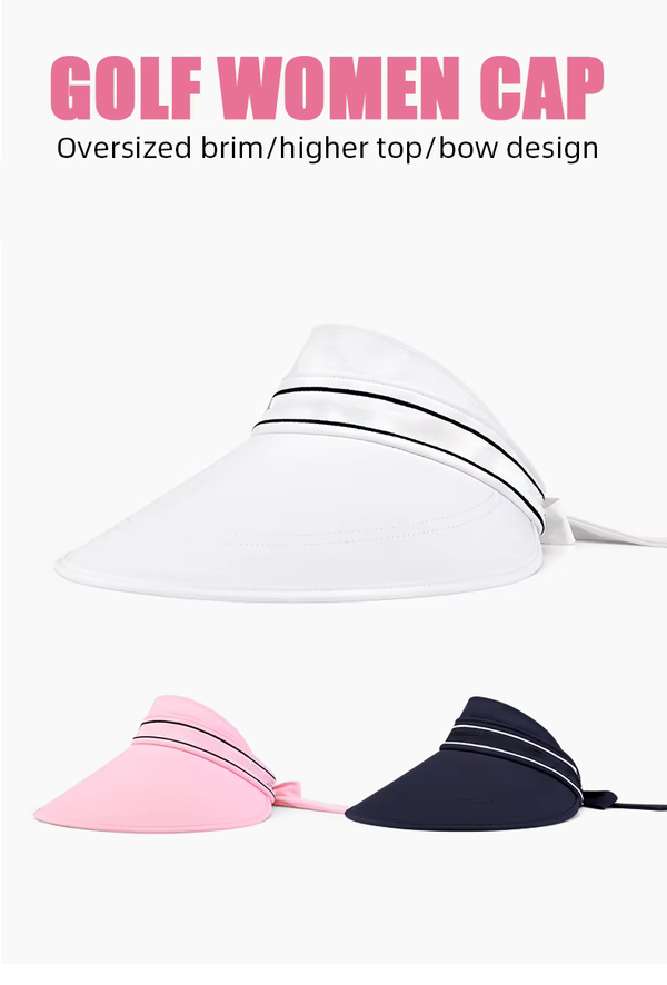 WanderS Ladies Embroidered Hat Golf Oversized Visor Cap Manufacturers Womens Golf Visor by WanderS