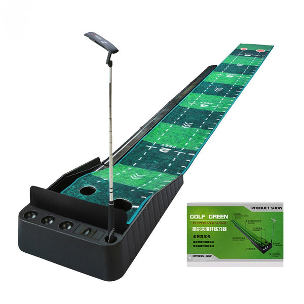 WanderS Wholesale Professional Black Plastic Frame Indoor Outdoor Golf Putting Mat With Ball Return-Carpet by WanderS