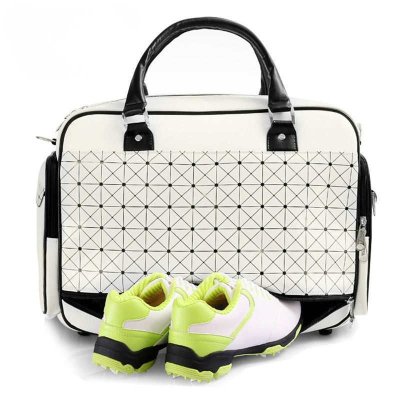 WanderS Pu Golf Boston Bag Large Volume Waterproof Boston Clothing Bag