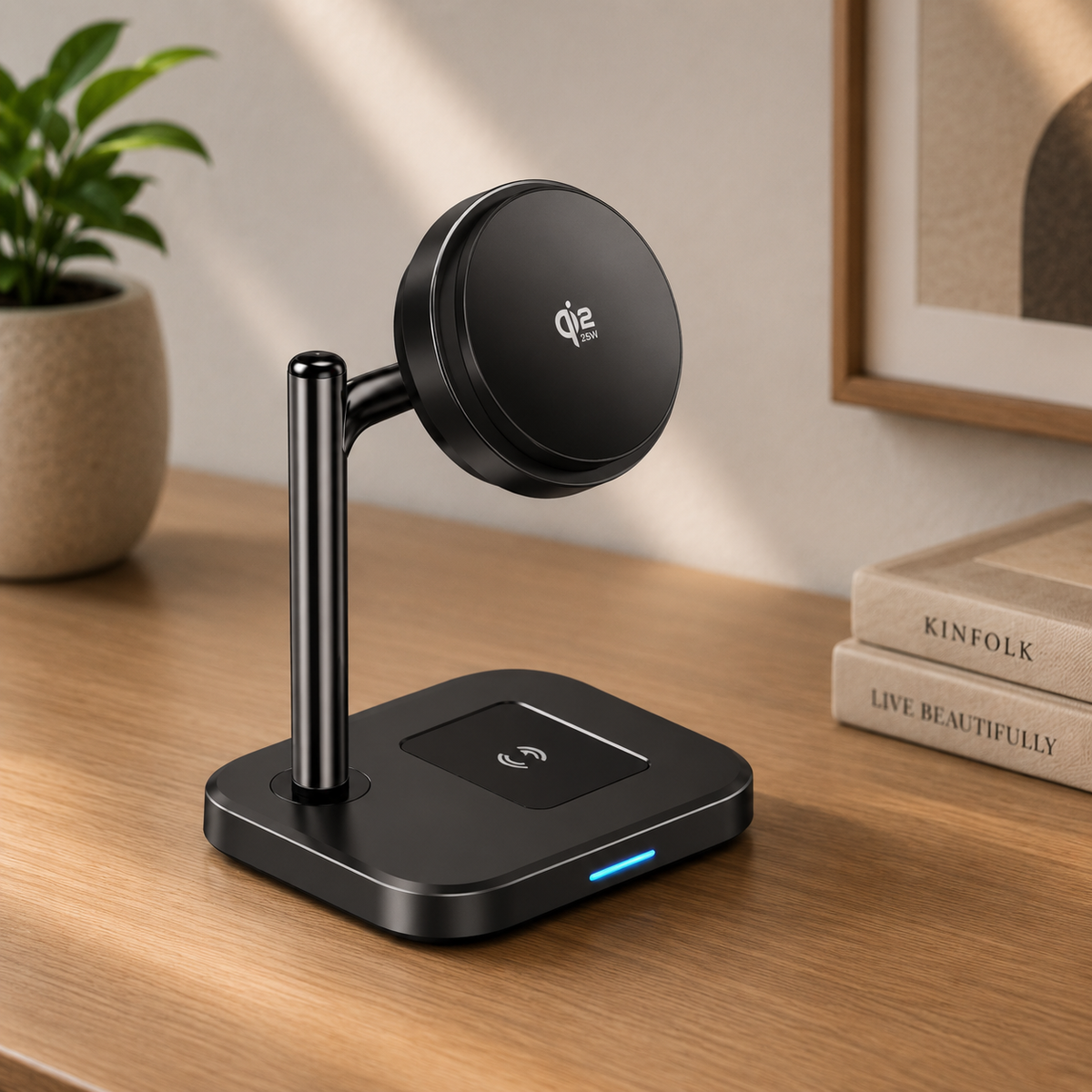 WanderS 2-in-1 Qi2.2 25W Cooling Fast Wireless Charger
