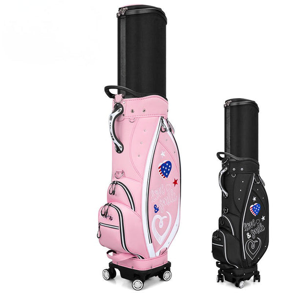 WanderS Cute Golf Bag Female Golf Travel Bag Pink Golf Bags With Wheel by WanderS