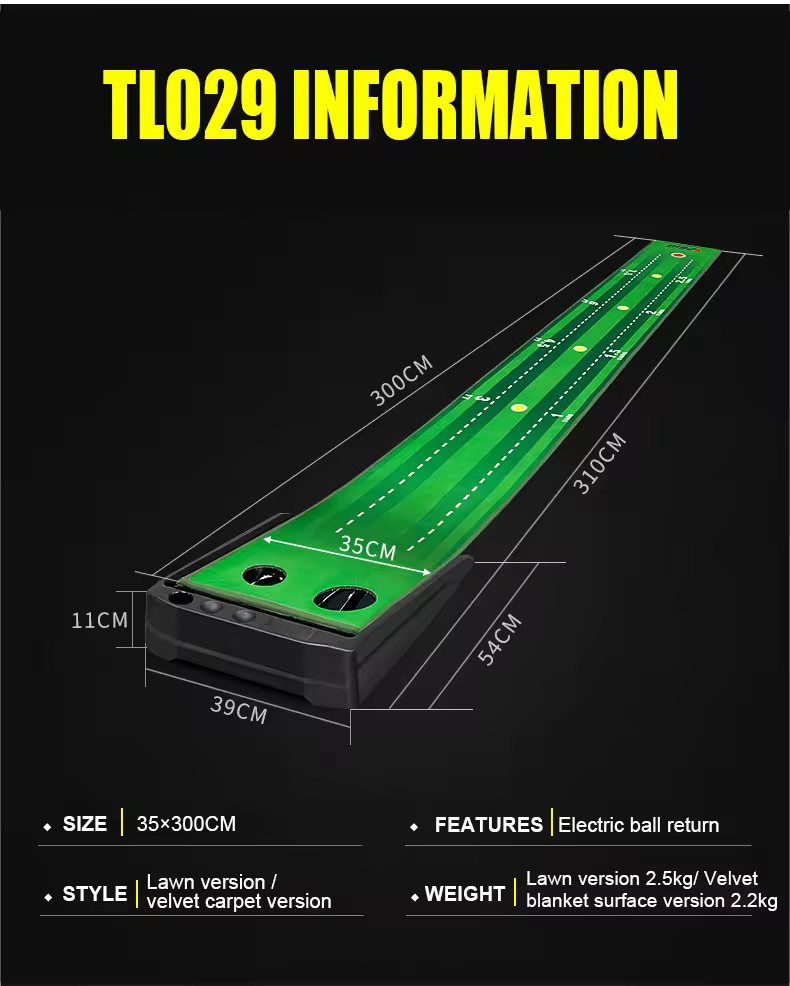 WanderS Golf Putting Matt Indoor 2021 Automatic Ball Return Golf Putting Mat With Anti