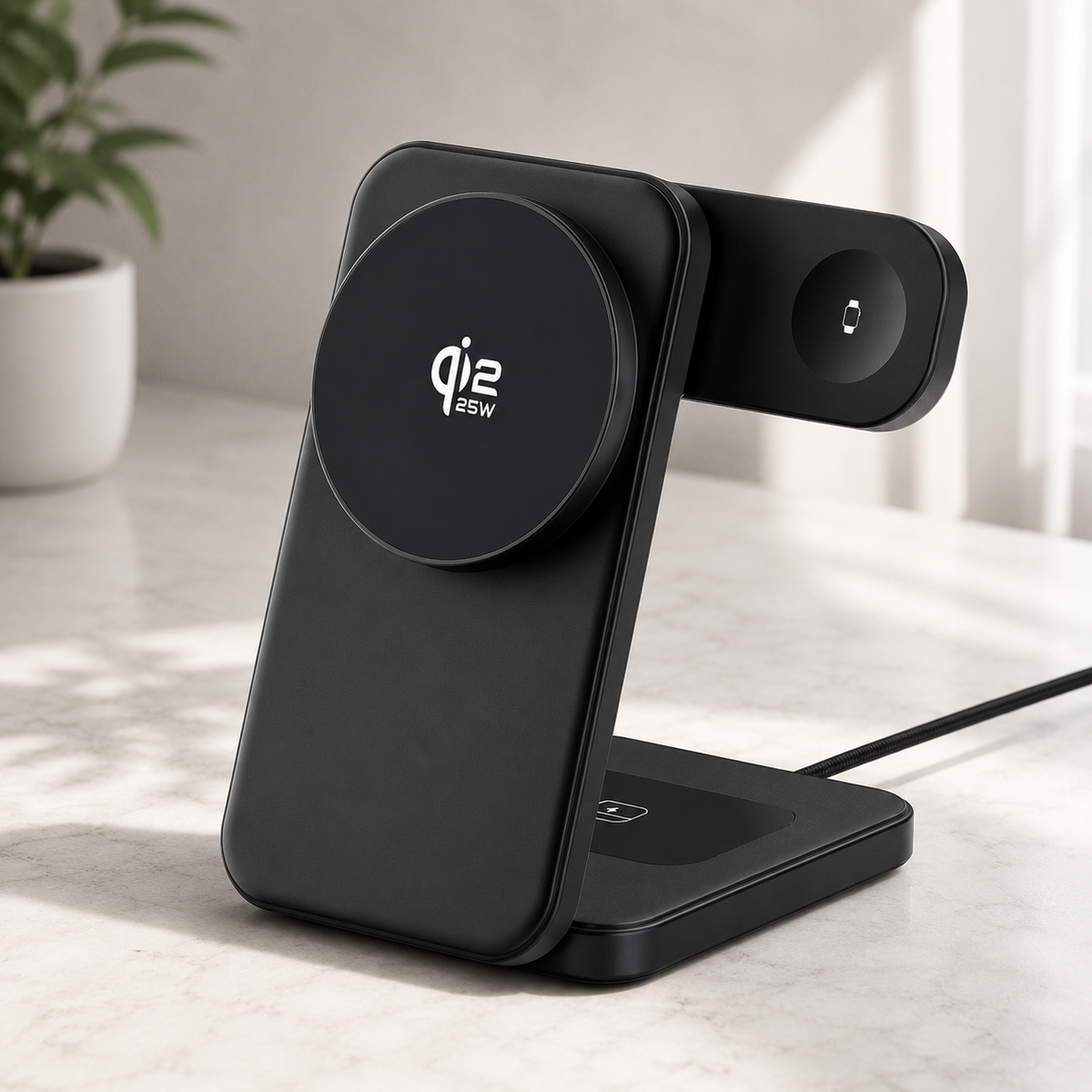 WanderS 3-in-1 Qi2.2 25W Cooling Desktop Wireless Charger
