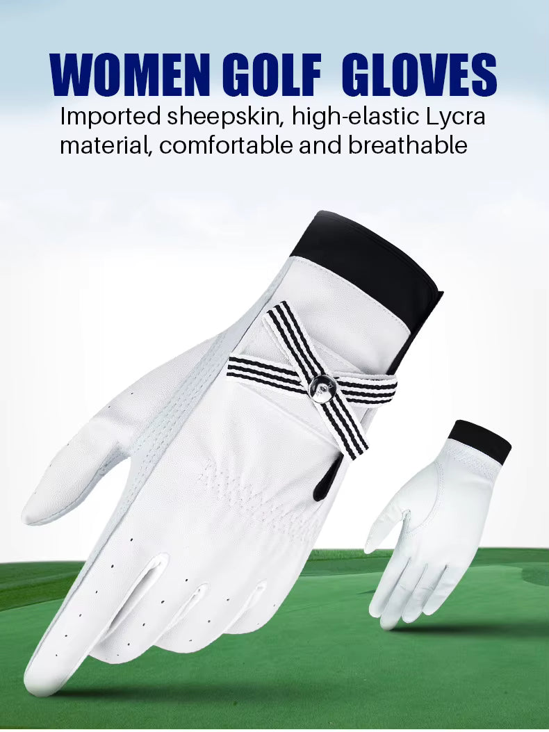 WanderS Womens Golf Gloves Cabretta Leather Durable Ladies Golf Gloves by WanderS