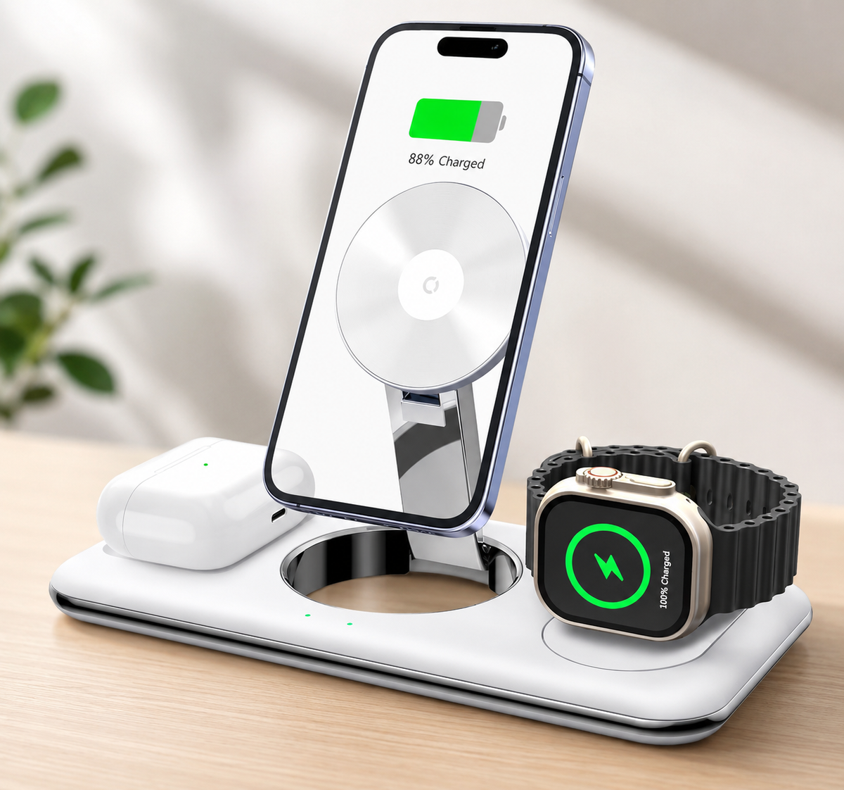 WanderS 3-in-1 Foldable Magnetic Wireless Charger 7.5W