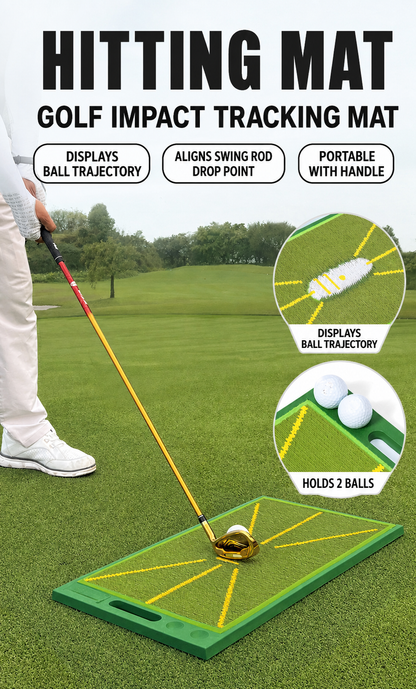 WanderS Golf Training Impact Mat Golf Hitting Mat For Swing Detection Batting