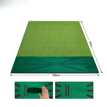 WanderS Golf Hitting Mat Display Track Velvet High Density Curved Silk Indoor And Outdoor Swing Mat by WanderS