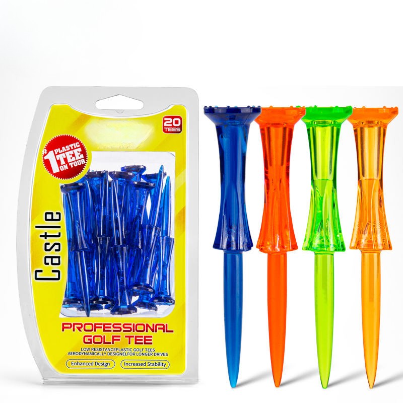 WanderS 20Pcs One Box Wholesale Plastic Golf Tees Durable Golf Tees