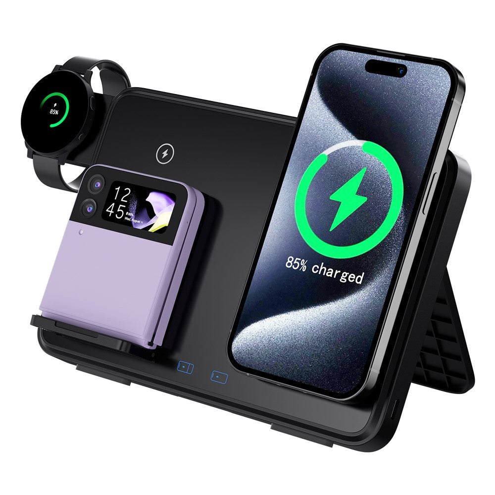 WanderS 4-in-1 Dual-Coil Magnetic Wireless Charger 15W
