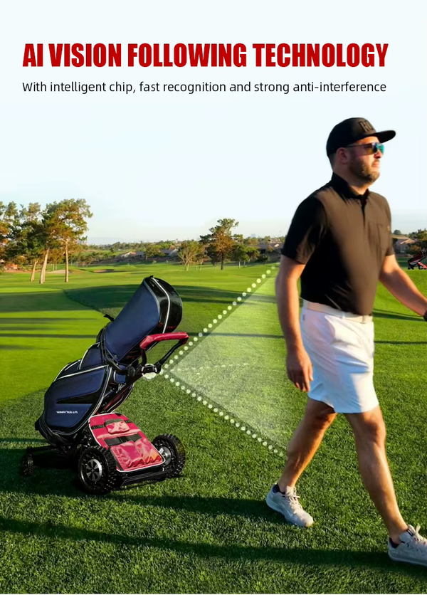 WanderS Custom Foldable Remote Controller Electric Golf Trolley With Follow Me by WanderS