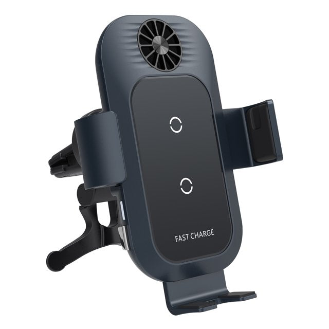 WanderS 15W Cooling Fan Dual-Coil Car Wireless Charger