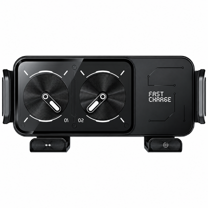 WanderS 15W Dual-Coil Auto-Clamp Car Wireless Charger