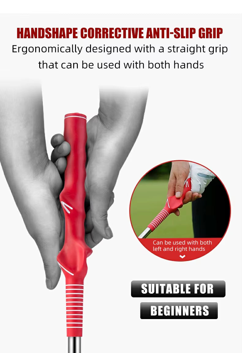 Red corrective anti-slip grip with text on a white background