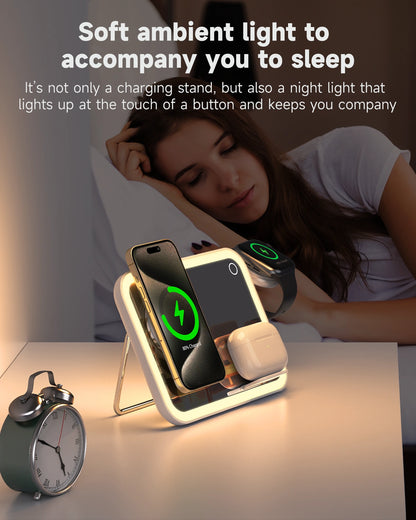 WanderS 3-in-1 Foldable MagSafe-Compatible Wireless Charger