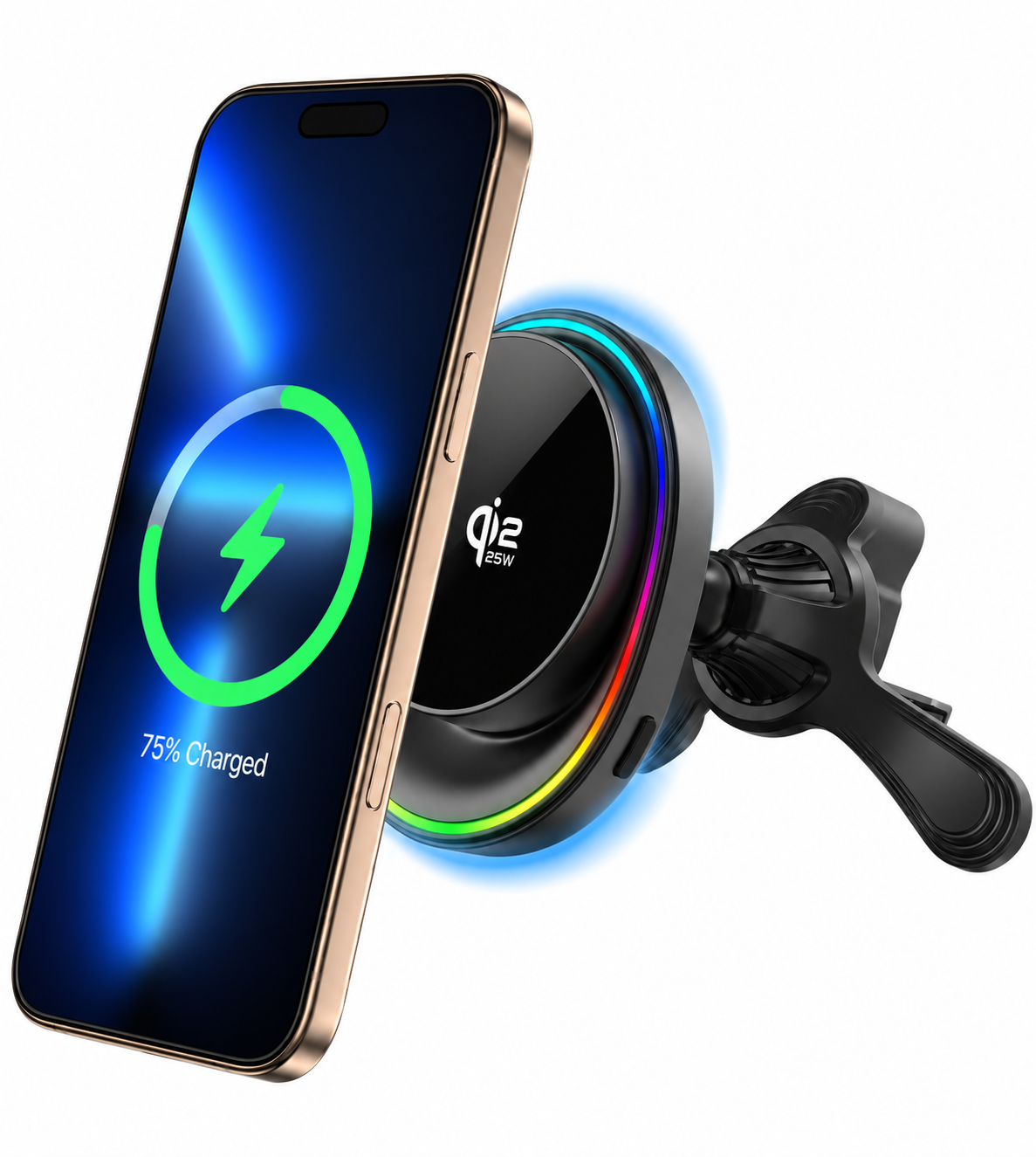 Wanders Qi2.2 25W Air-Cooled Magnetic Car Wireless Charger With  Aluminum Alloy Frame