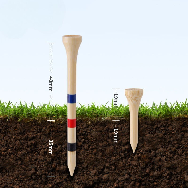 WanderS Oem Custom Bulk Wholesale Bamboo Golf Tee Biodegradable Custom Golf Tees With Height Marker