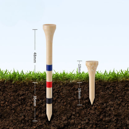 WanderS Oem Custom Bulk Wholesale Bamboo Golf Tee Biodegradable Custom Golf Tees With Height Marker