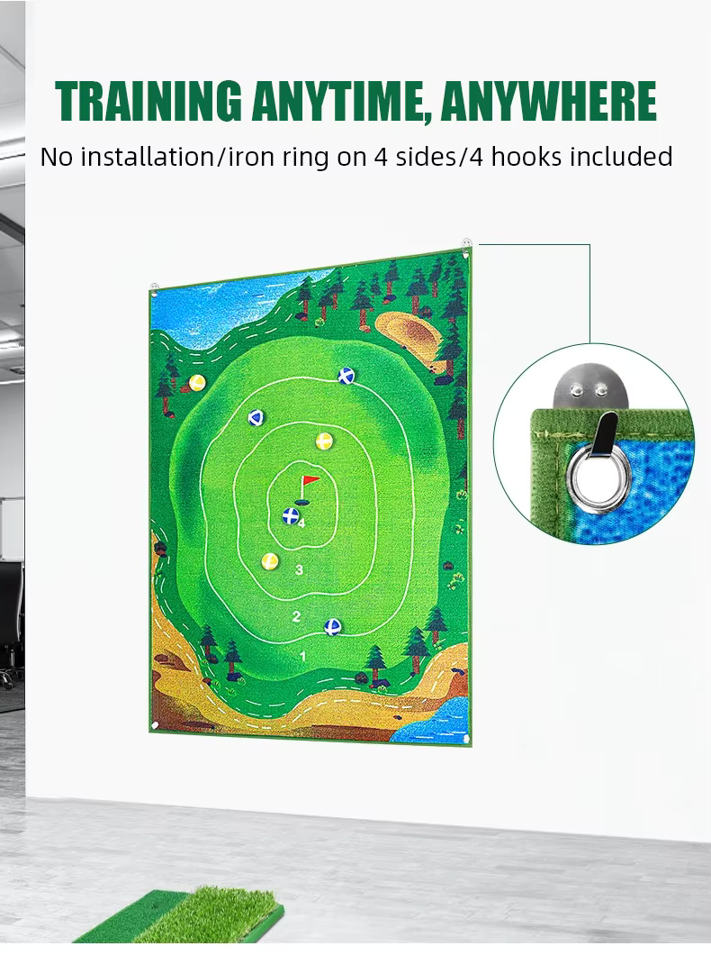 WanderS Custom Indoor Mini Golf Suspended Dartboard Practice Outdoor Training Aid Trainer Golf Hitting Mat