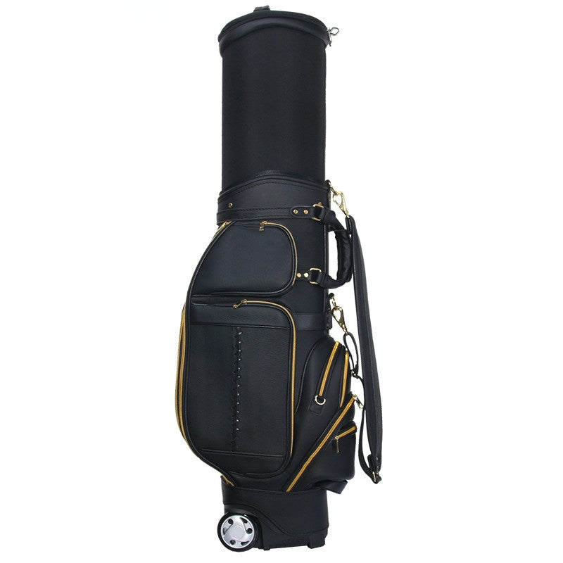 WanderS High Quality Retractable Leather Golf Bag With Wheel