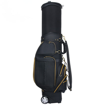 WanderS High Quality Retractable Leather Golf Bag With Wheel