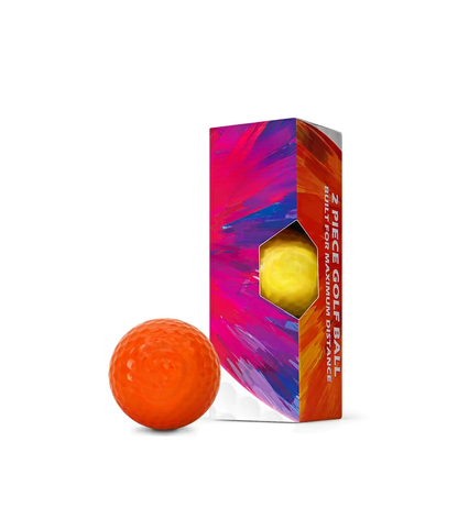 WanderS Custom Logo 2 Layer Golf Driving Range Balls Colored Practice 12Pcs Golf Balls Gift Set Box