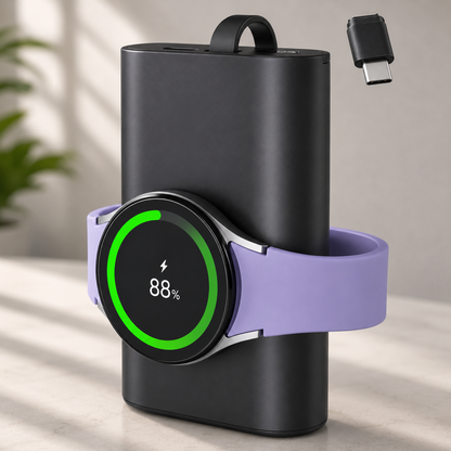 WanderS 5000mAh Phone & Samsung Watch Power Bank with Built-in Cable