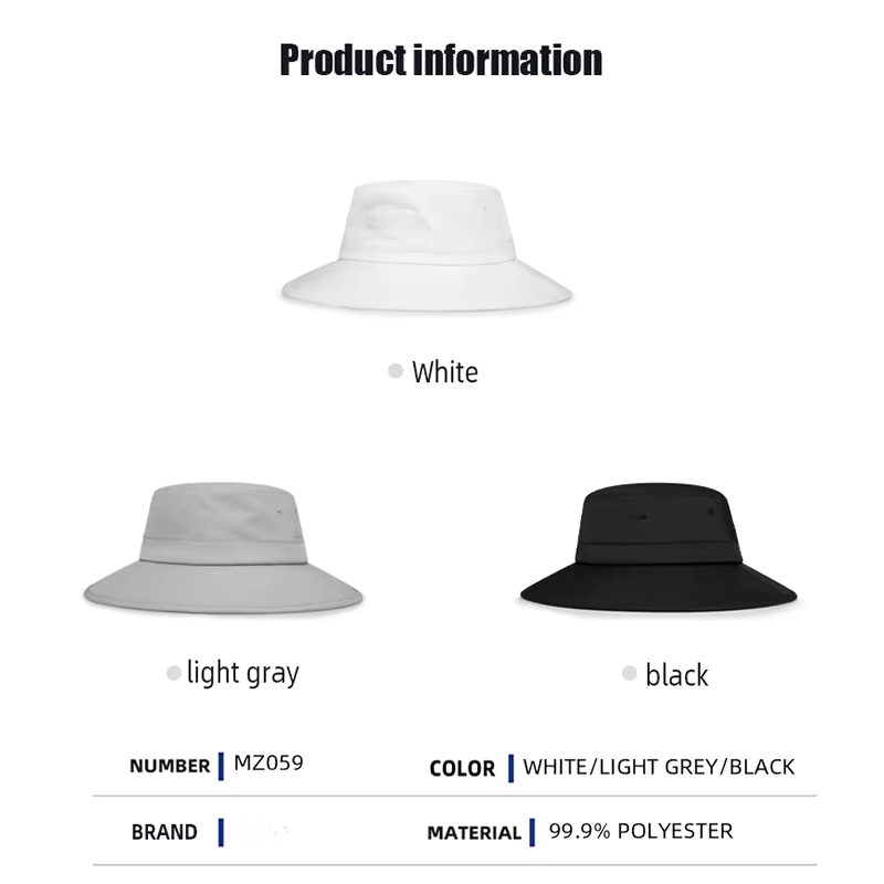WanderS Golf Bucket Hat Manufacturers Navy Blue Blank Golf Hat With Rope