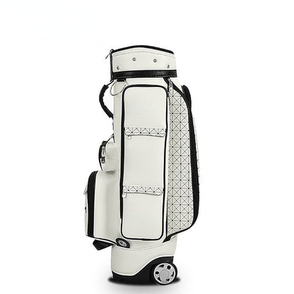 WanderS Lady Good Quality Plaid Hidden Trolley Waterproof Pu Golf Cart Bag