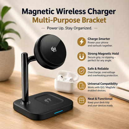 WanderS 2-in-1 Qi2.2 25W Cooling Fast Wireless Charger