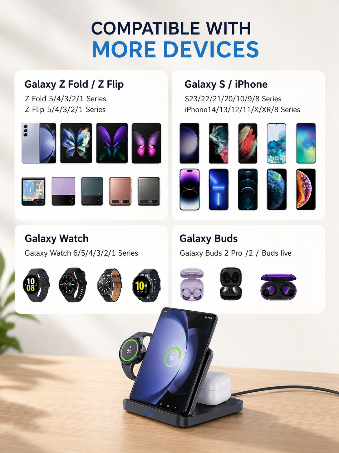 WanderS Apple 3-in-1 Foldable Wireless Charger