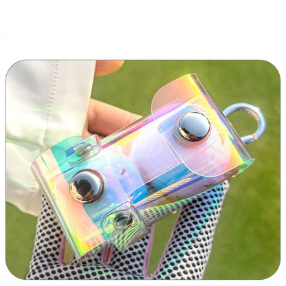 WanderS Golf Waist Bag Ball Clip Men And Women'S Portable Ball Cover Magnetic Buckle Colorful Laser Storage Bag Hanging Ball Bag