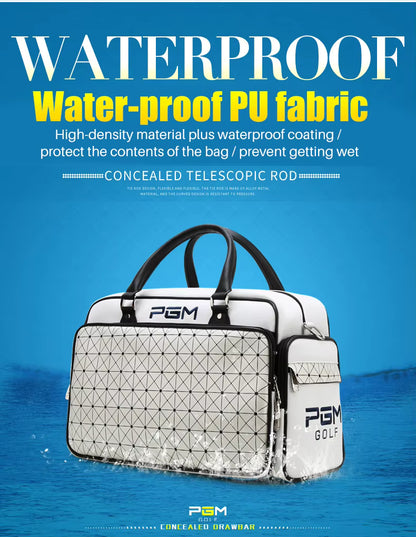 WanderS Pu Golf Boston Bag Large Volume Waterproof Boston Clothing Bag