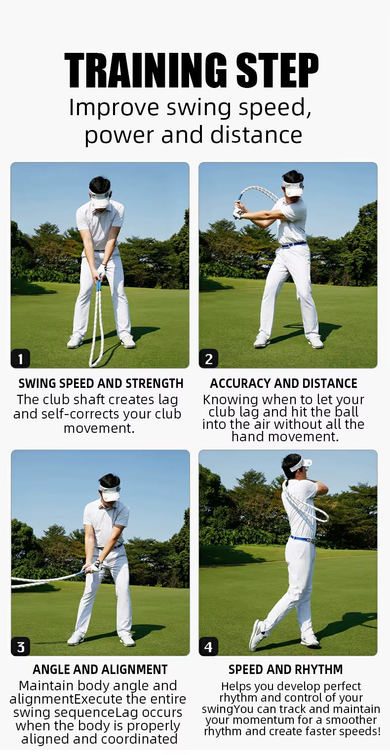 WanderS Golf Swing Rope Training Speed Aid Increase Strength Golf Swing Trainer