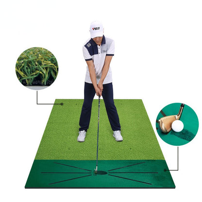 WanderS Golf Hitting Mat Display Track Velvet High Density Curved Silk Indoor And Outdoor Swing Mat