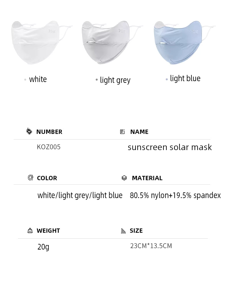 WanderS Golf Ice Silk Mask Golf Face Mask Women Sun Protection Golf Mask