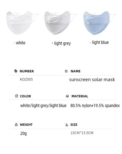 WanderS Golf Ice Silk Mask Golf Face Mask Women Sun Protection Golf Mask