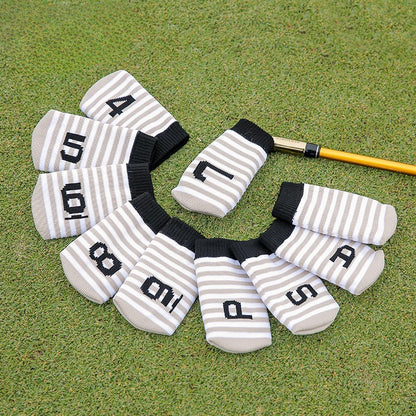 WanderS Golf Club Head Cover Knitted Iron Club Set Thick Plush 10 Packs With Numbers For Men And Women
